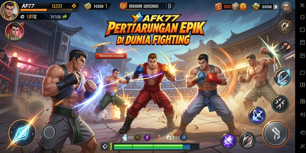 Tampilan seru pertandingan dalam AFK77 yang penuh aksi.