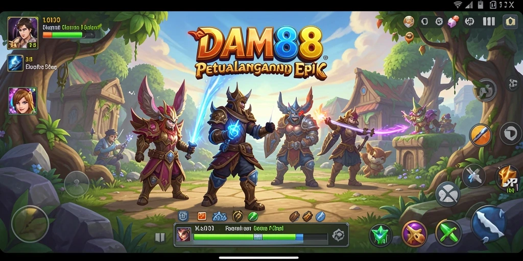 Screenshot gameplay DAM88 menampilkan karakter dalam pertempuran epik.
