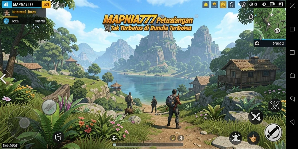 Tampilan gameplay MAPNA777 dengan petualangan seru di dunia terbuka.