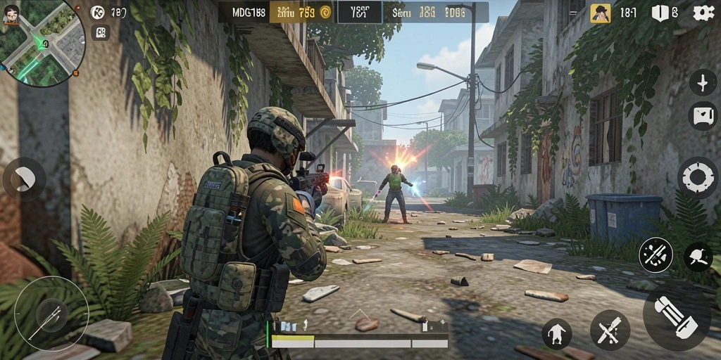 Tangkapan layar gameplay MDG188 yang menampilkan aksi TPS yang mendebarkan.
