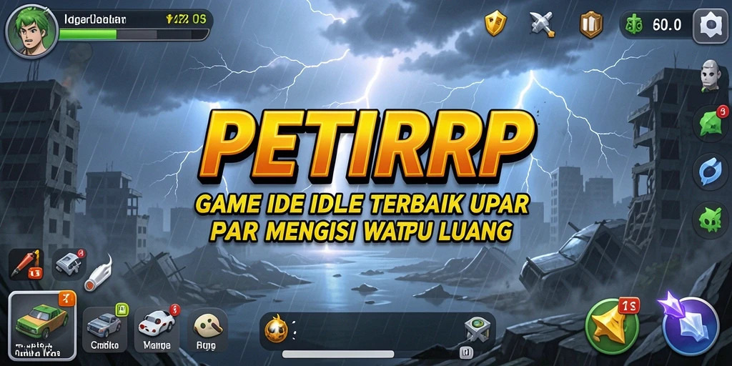 Screenshot utama PETIRRP menampilkan momen seru dalam gameplay Idle.