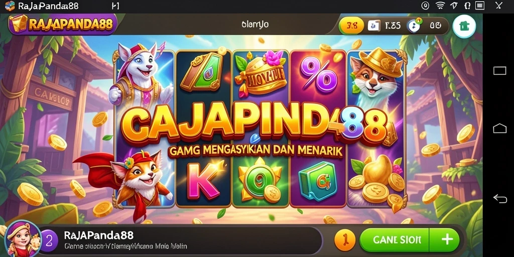 Tampilan utama gameplay RAJAPANDA88 yang seru dan menantang.