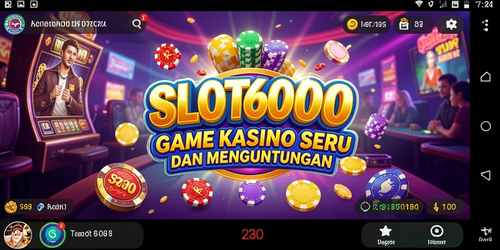 Gameplay mendebarkan dari SLOT6000 yang penuh warna.